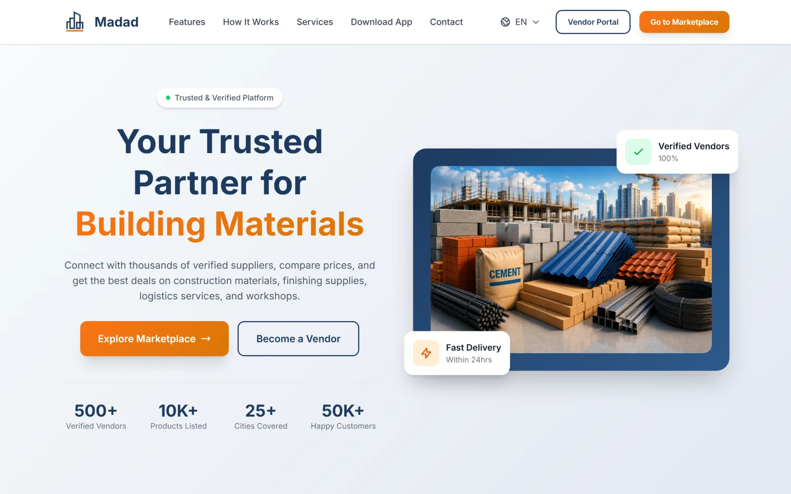 Madad · Building materials marketplace