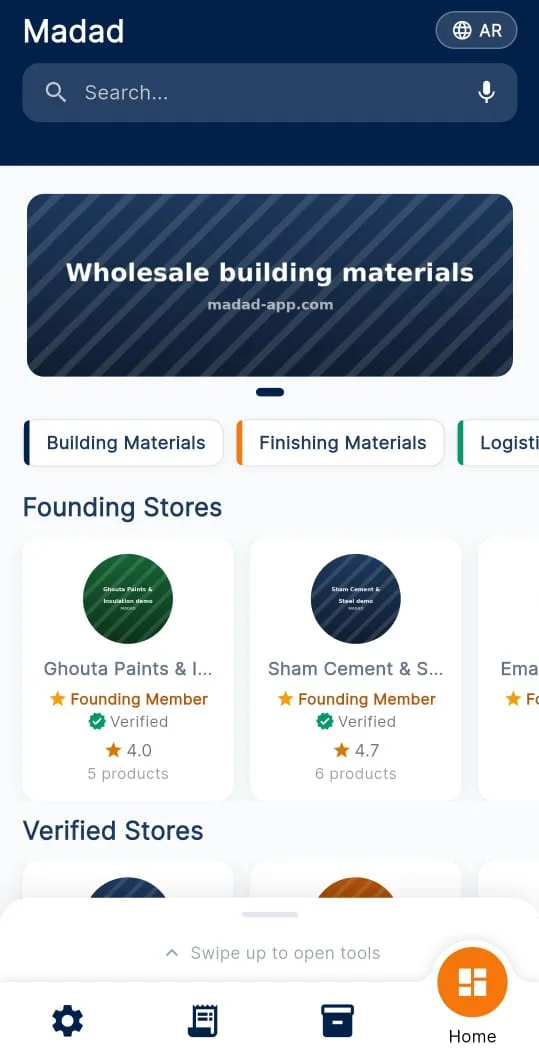 Madad · Building materials marketplace